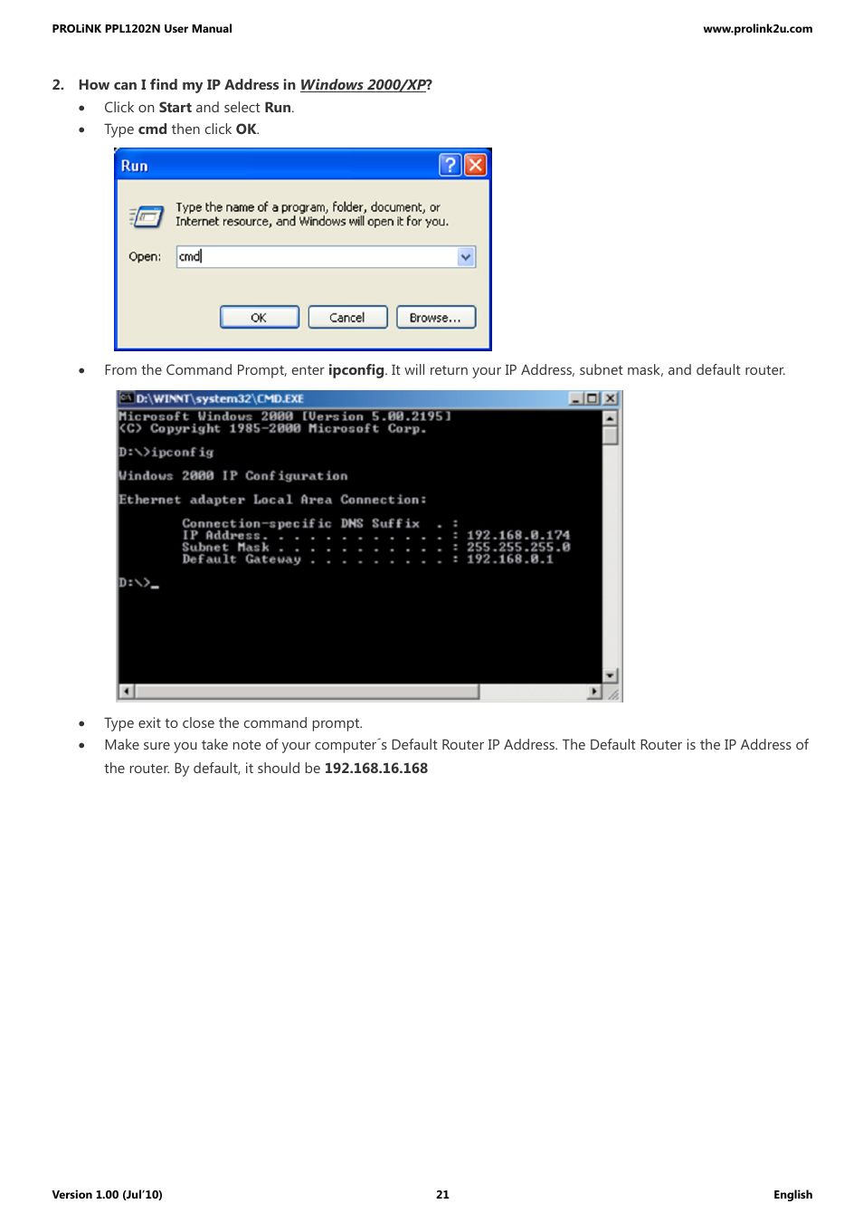 PROLiNK PPL1202N Quick Installation Guide User Manual | Page 21 / 99