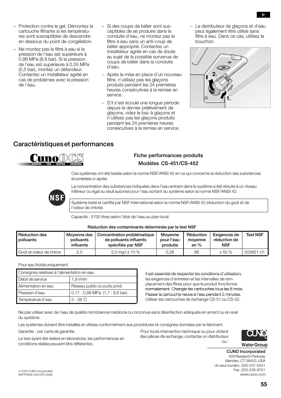 Caractéristiques et performances | Bosch KAN60A45 Frigorífico americano No Frost Puertas acero mate antihuellas 180 x 90 cm EAN 4242002627571 User Manual | Page 55 / 263