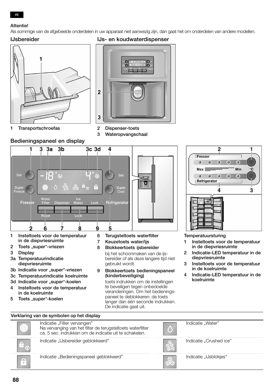 Bosch KAN60A45 Frigorífico americano No Frost Puertas acero mate antihuellas 180 x 90 cm EAN 4242002627571 User Manual | Page 88 / 263