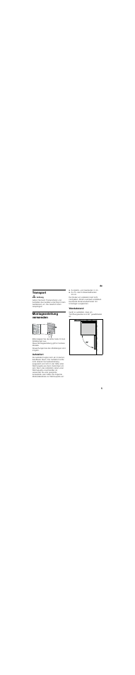 Transport, Montageanleitung verwenden, Aufstellort | Wandabstand | Bosch KGN49SQ21R User Manual | Page 5 / 44