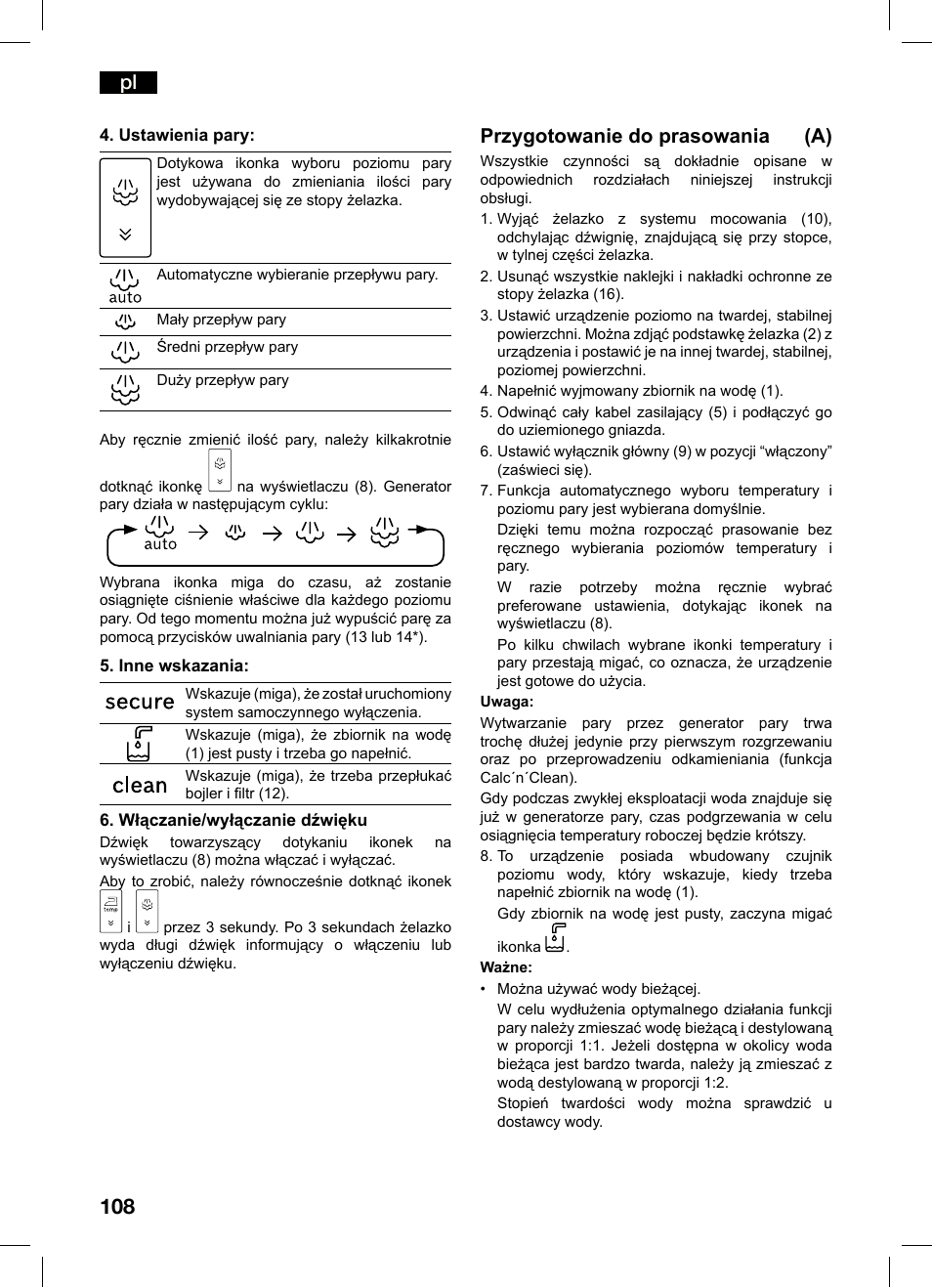Przygotowanie do prasowania (a) | Bosch TDS4550 Centro de planchado Sensixx B45L Styline EAN 4242002684154 User Manual | Page 108 / 156
