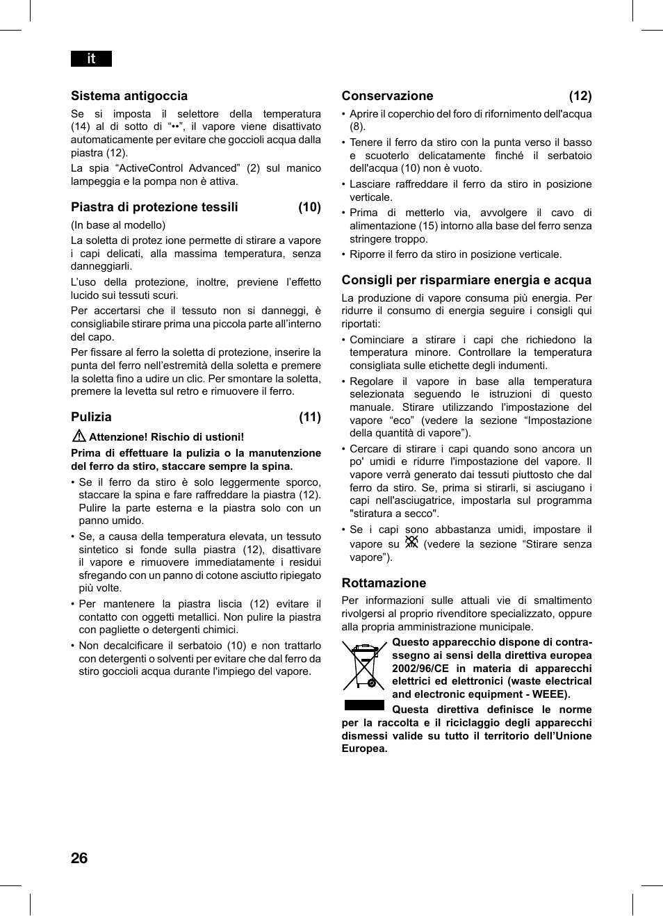 Bosch TDS1229 Centro de planchado compacto SensorSteam Ultimate EAN 4242002684598 User Manual | Page 26 / 116