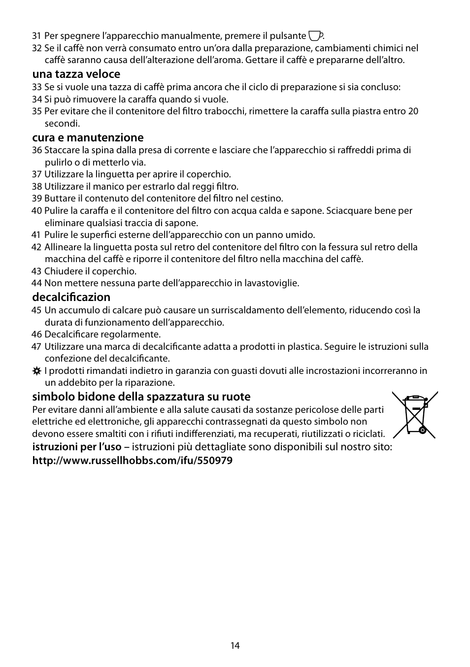 RUSSELL HOBBS DELUXE User Manual | Page 14 / 68