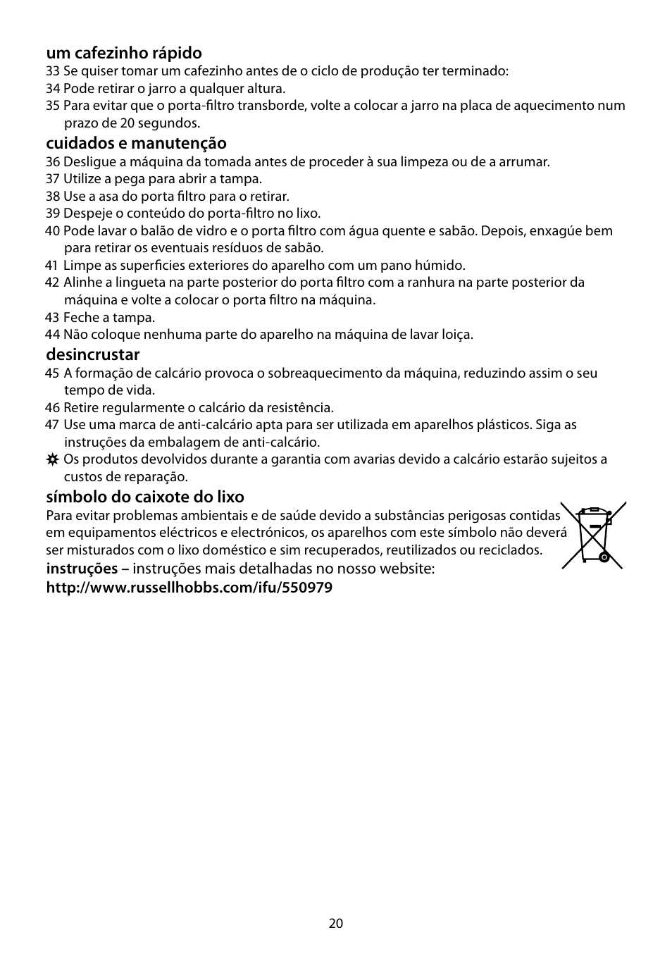 RUSSELL HOBBS DELUXE User Manual | Page 20 / 68