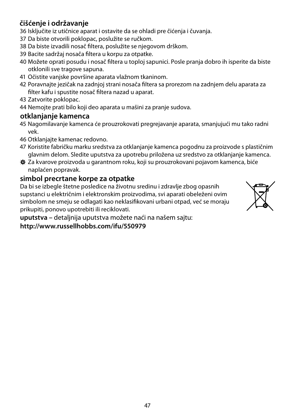 RUSSELL HOBBS DELUXE User Manual | Page 47 / 68