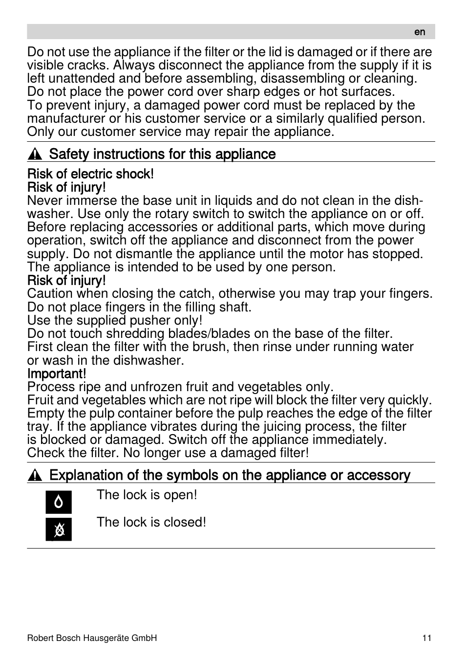 Bosch MES4000 Licuadora. EAN 4242002770048 User Manual | Page 11 / 145