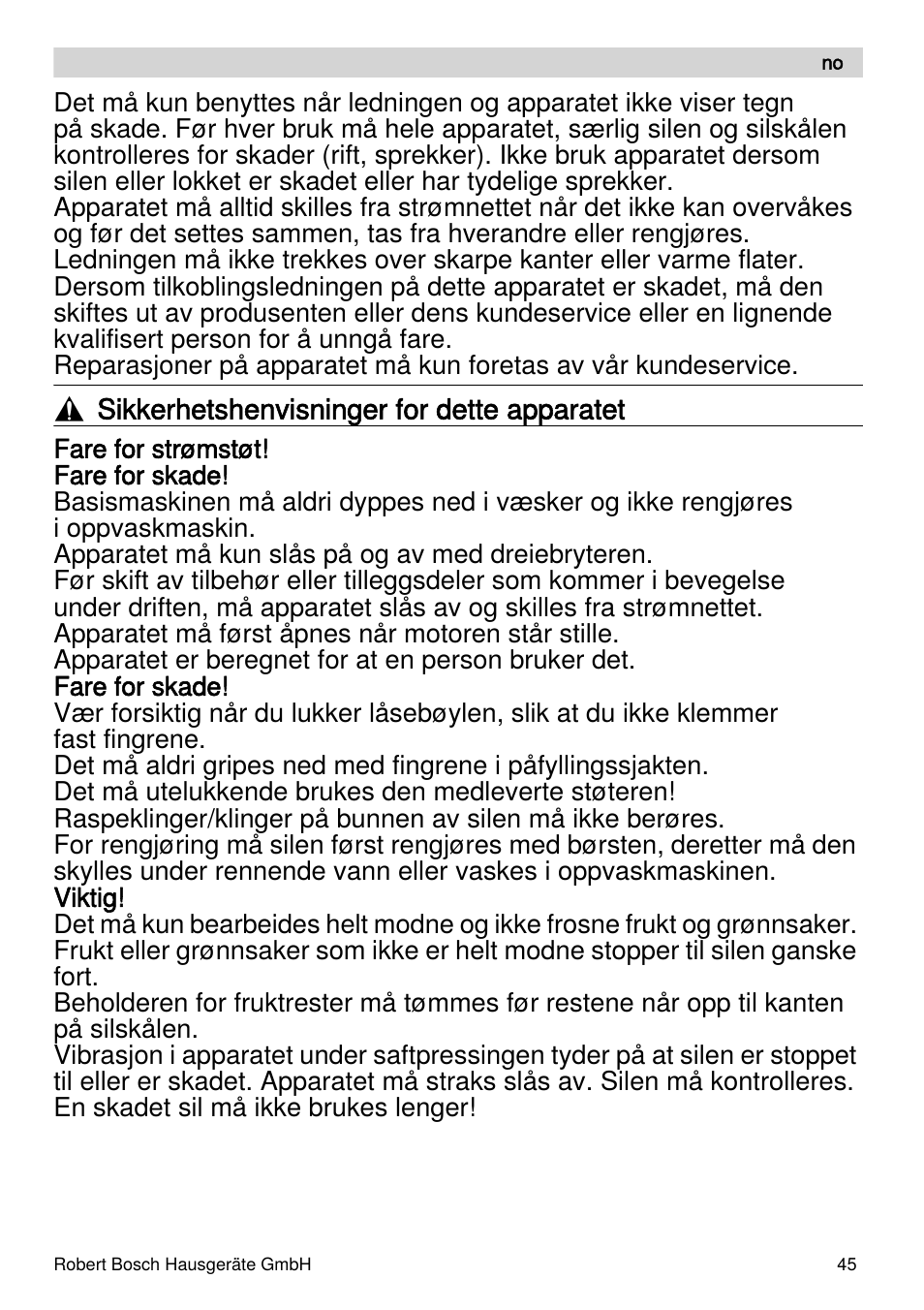 Bosch MES4000 Licuadora. EAN 4242002770048 User Manual | Page 45 / 145