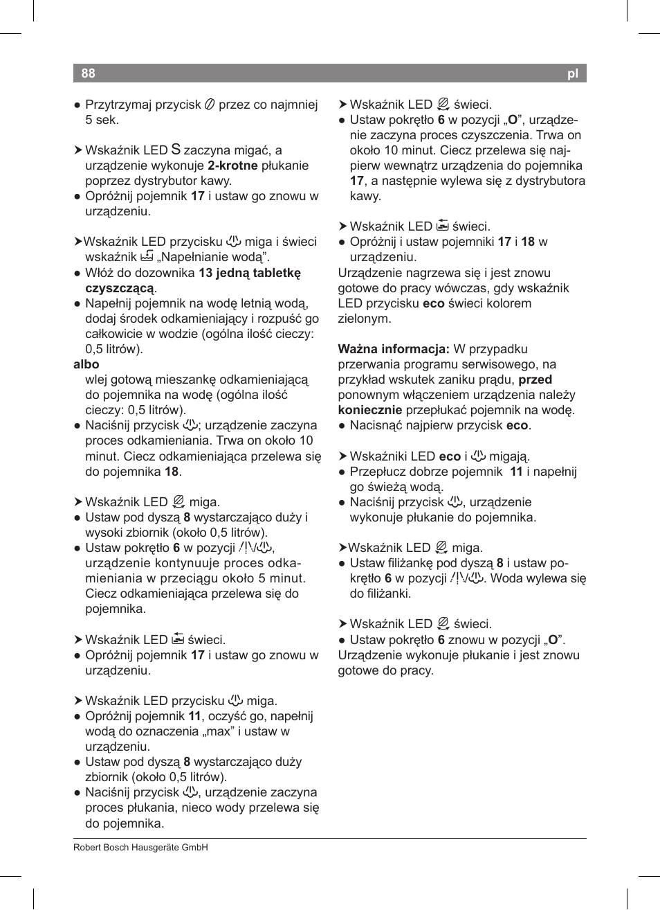 Bosch TCA 5201 User Manual | Page 92 / 100