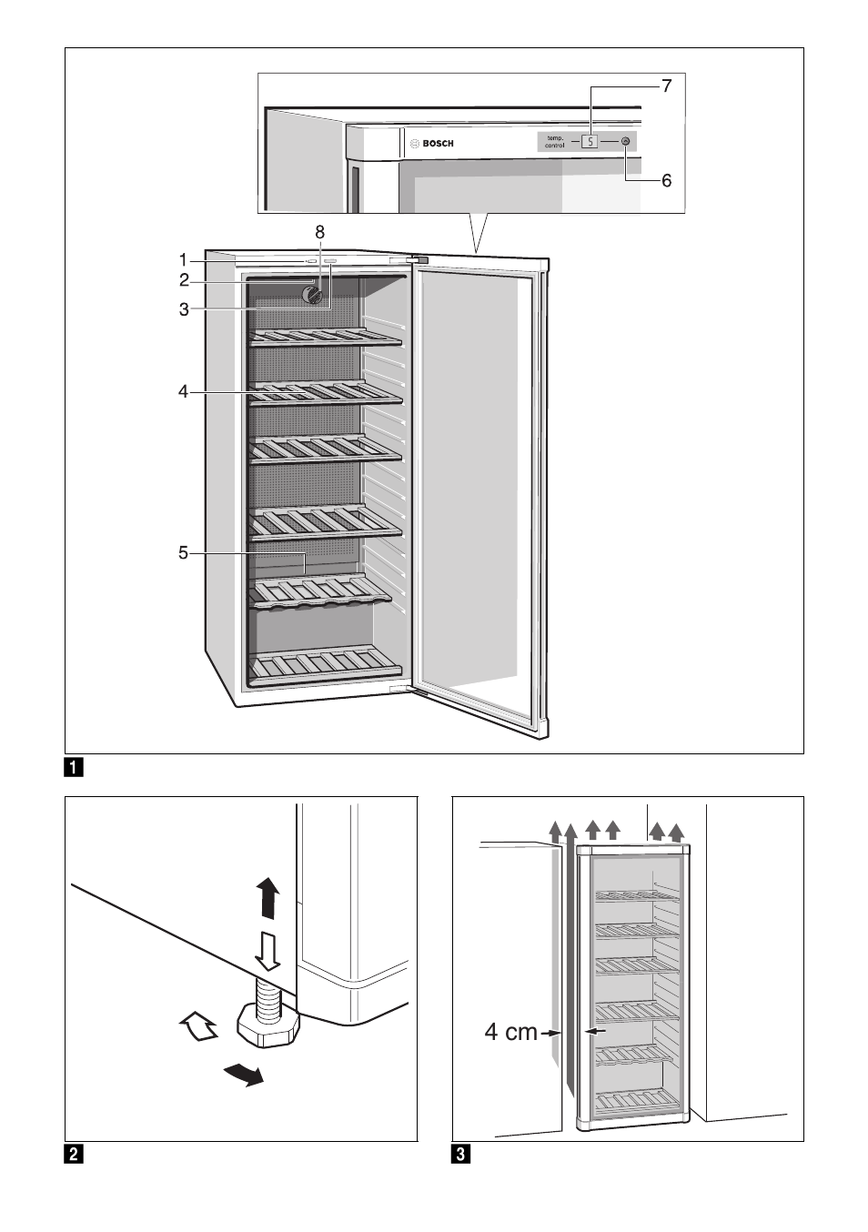 Bosch KSW30V80 Cave à vin de conservation Confort User Manual | Page 58 / 62