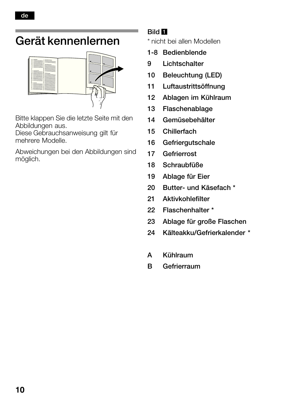 Gerät kennenlernen | Bosch KGN36SM30 Réfrigérateur-congélateur combiné Premium Luxe User Manual | Page 10 / 143