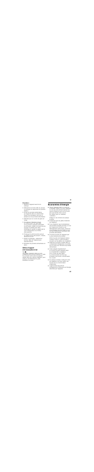Orifice d’apport et d’évacuation d’air, Economies d’énergie, Utilisez le cas échéant une plaque isolante | Bosch GUD15A50 Congélateur intégrable Premium Fixation de porte à pantographe User Manual | Page 41 / 73