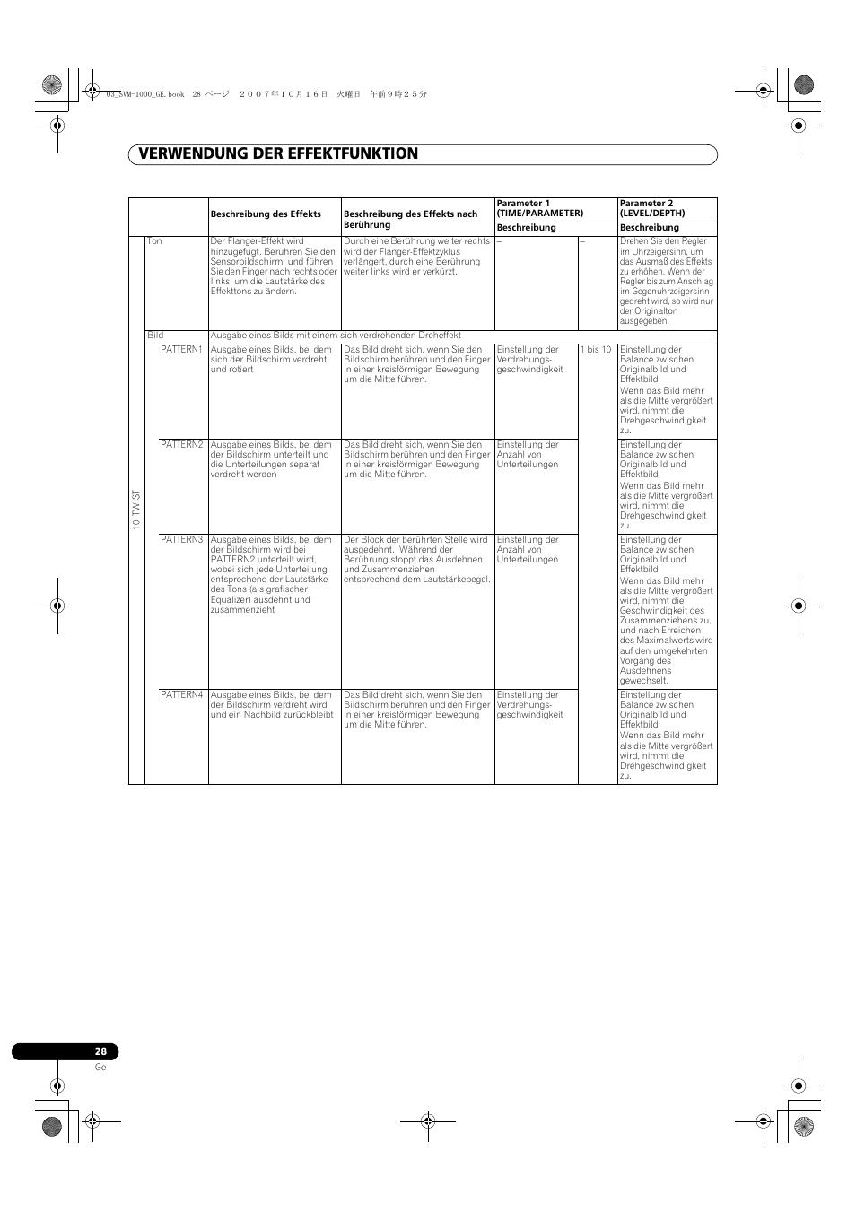 Verwendung der effektfunktion | Pioneer SVM-1000 User Manual | Page 120 / 326