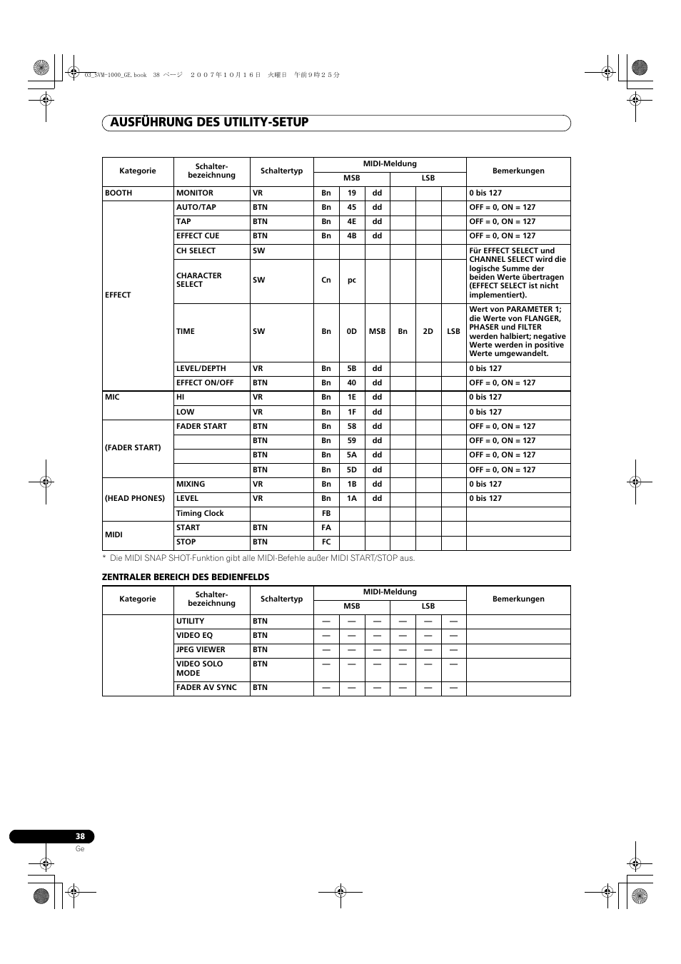 Ausführung des utility-setup | Pioneer SVM-1000 User Manual | Page 130 / 326