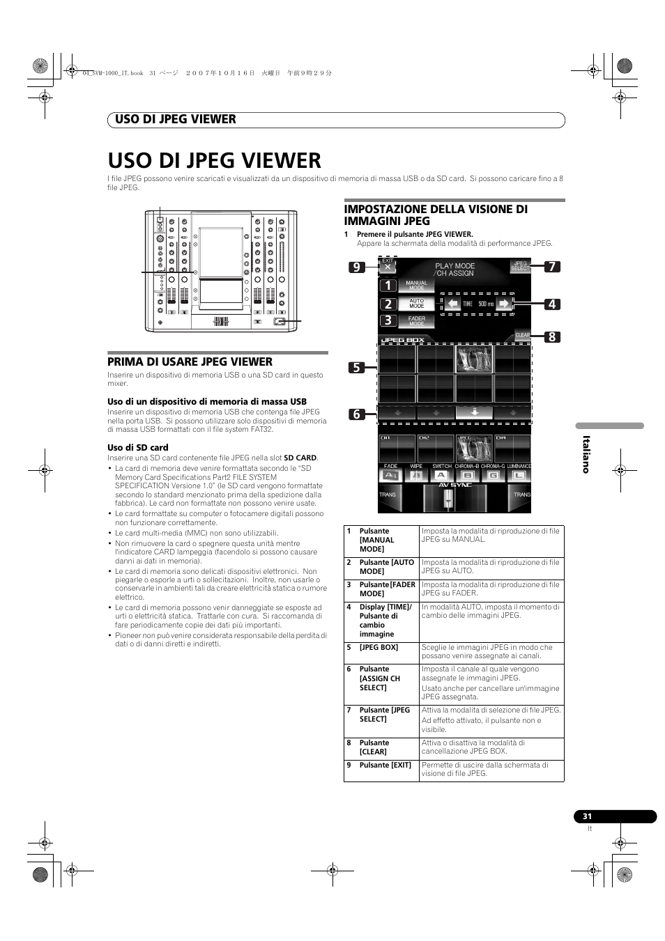 Uso di jpeg viewer | Pioneer SVM-1000 User Manual | Page 169 / 326