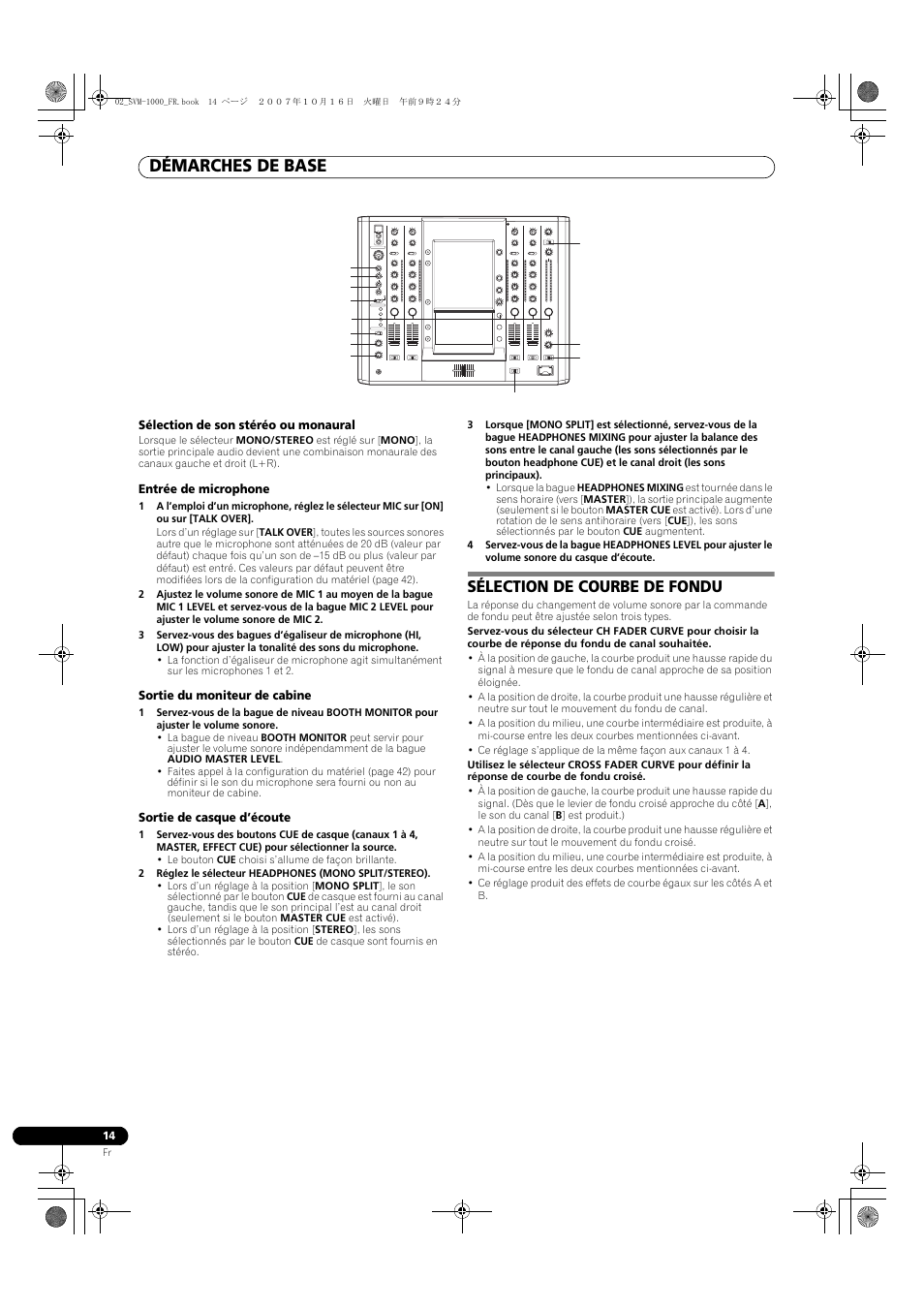 Sélection de courbe de fondu, Démarches de base | Pioneer SVM-1000 User Manual | Page 60 / 326