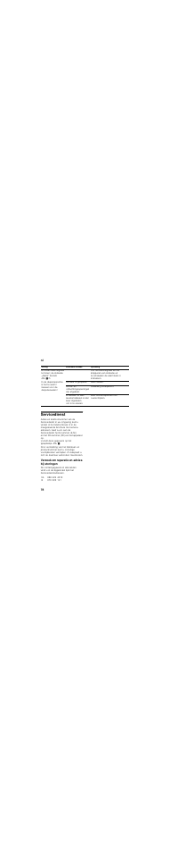 Servicedienst, Verzoek om reparatie en advies bij storingen | Bosch GID18A20 Congélateur intégrable Premium Fixation de porte par glissières User Manual | Page 78 / 81