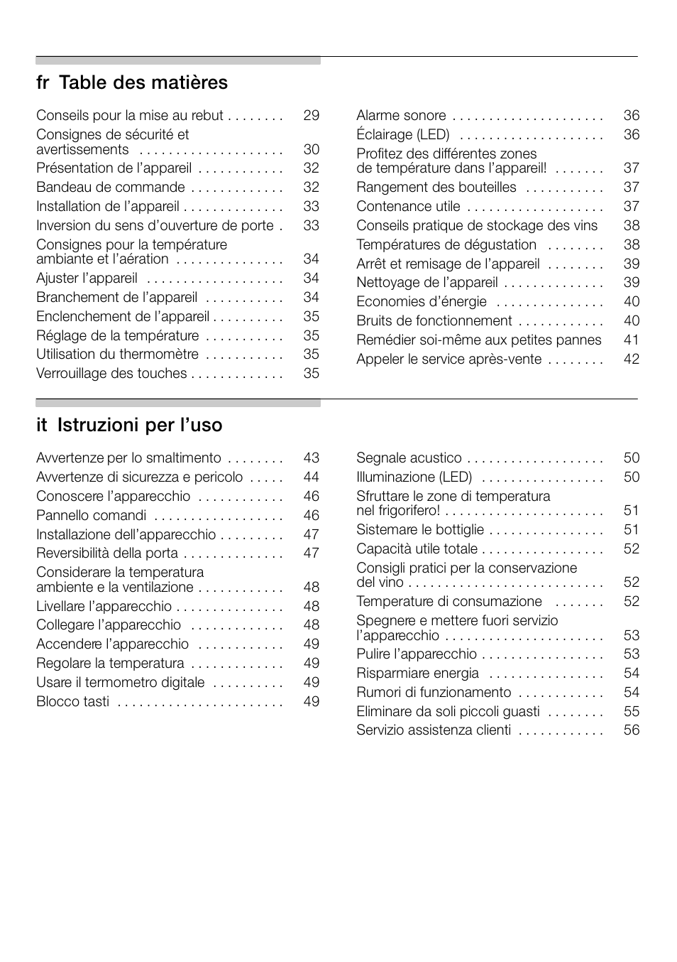 Bosch KSW38940 Cave à vin de vieillissement Premium Luxe User Manual | Page 3 / 74