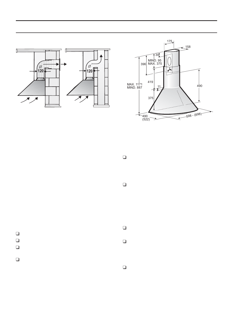 Vor der montage, Abluftbetrieb | Bosch DWA091450 - inox Hotte décorative murale 90 cm User Manual | Page 4 / 68