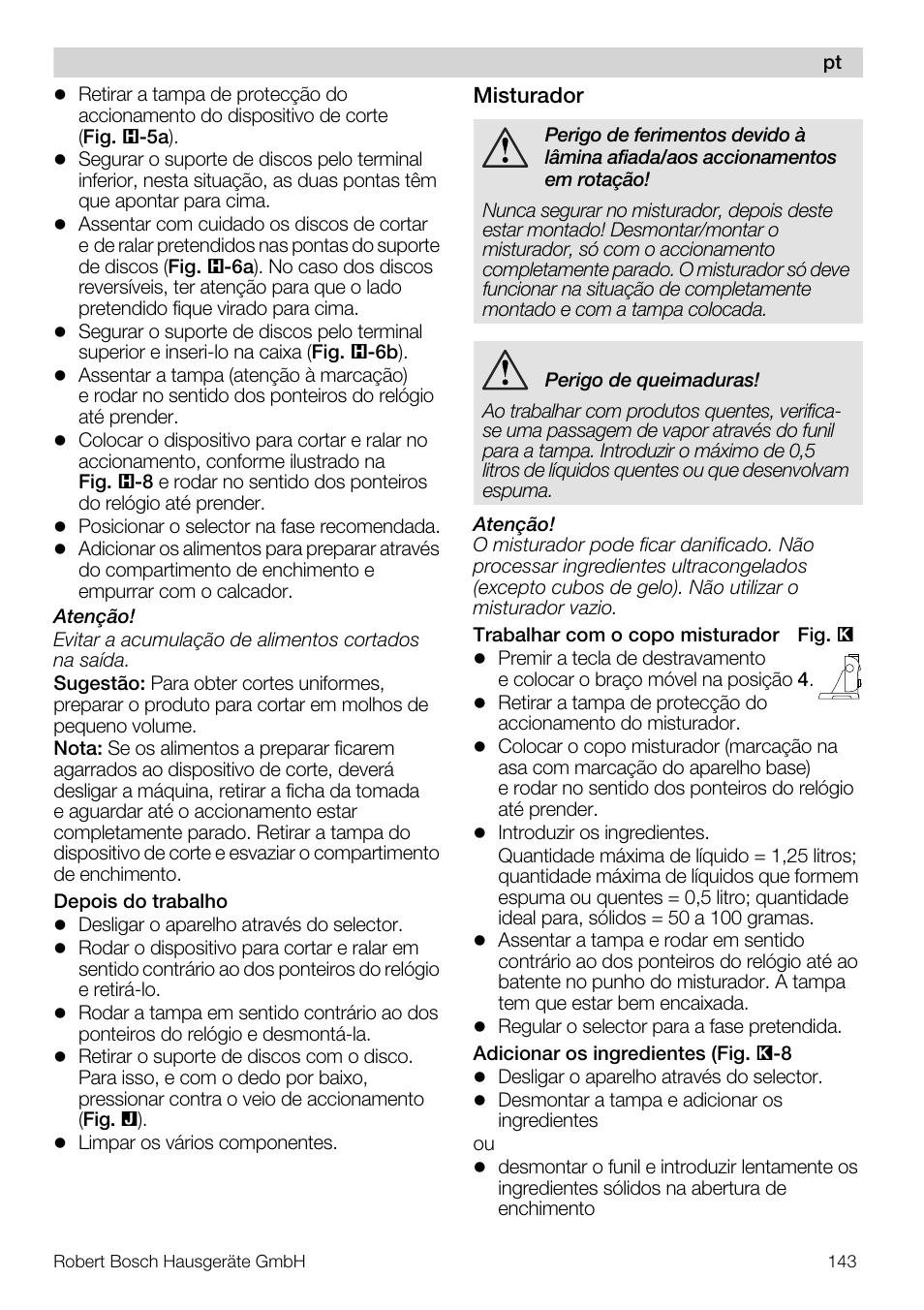 Bosch MUM57810 KITCHEN MACHINE INOX 900W HOME PRO Home Professional User Manual | Page 143 / 208
