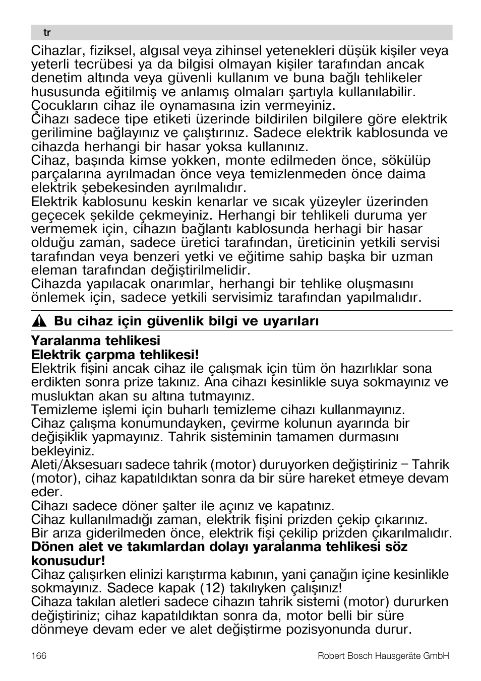 Bosch MUM57810 KITCHEN MACHINE INOX 900W HOME PRO Home Professional User Manual | Page 166 / 208