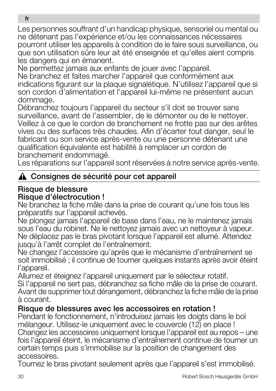 Bosch MUM57810 KITCHEN MACHINE INOX 900W HOME PRO Home Professional User Manual | Page 30 / 208