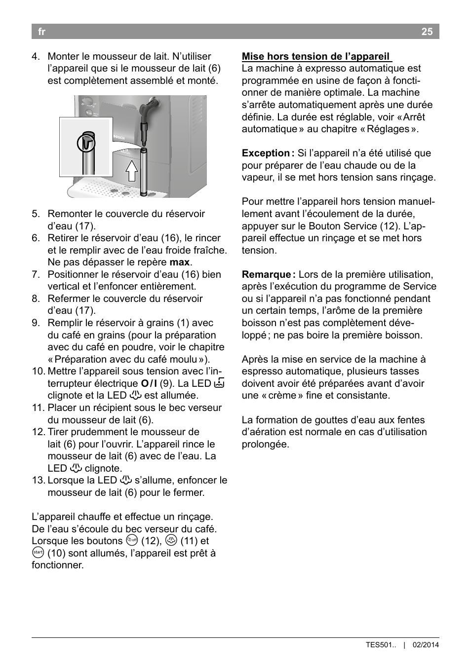 Bosch TES50129RW VeroCafe Machine à café Expresso automatique Noir User Manual | Page 29 / 122