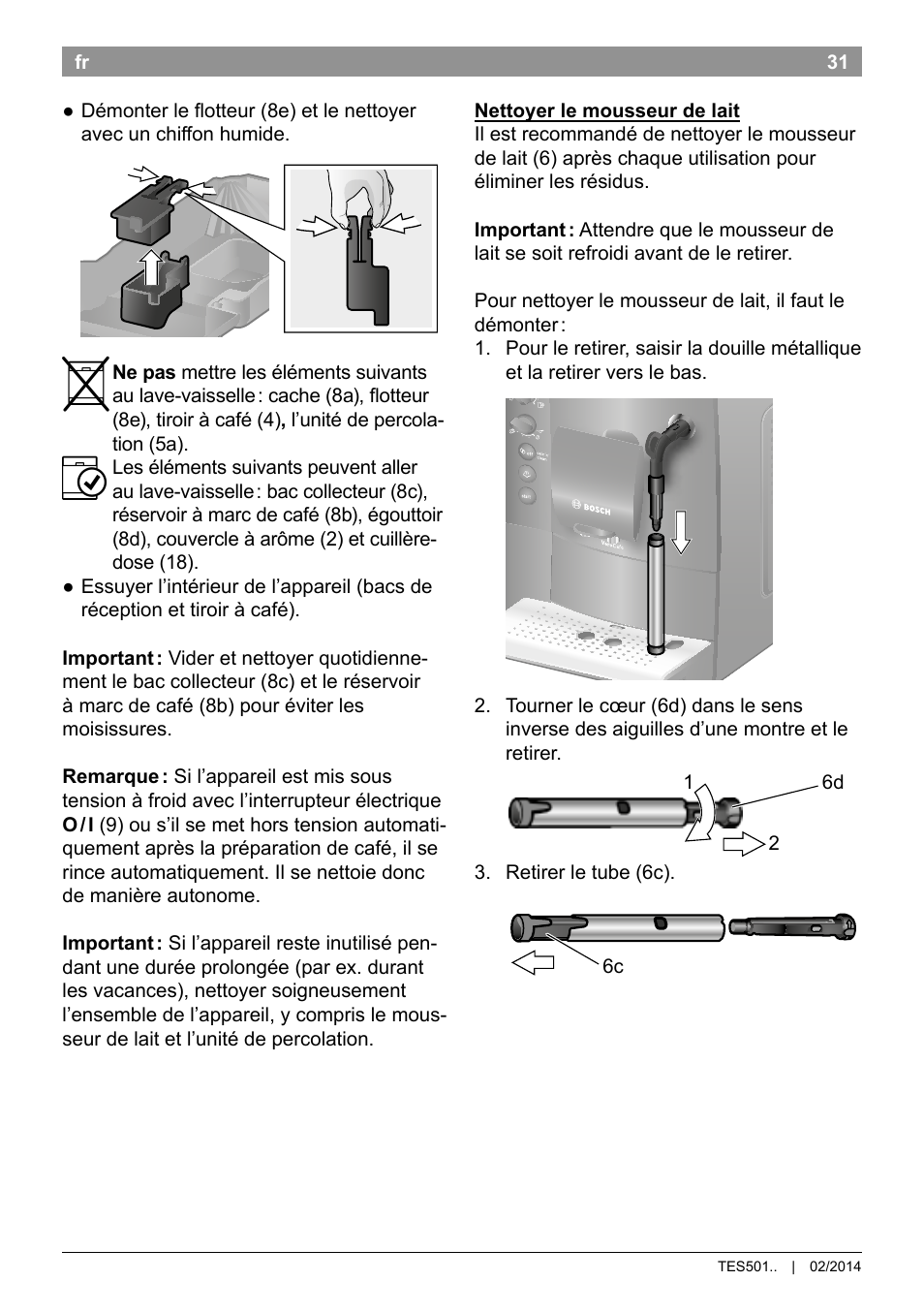 Bosch TES50129RW VeroCafe Machine à café Expresso automatique Noir User Manual | Page 35 / 122
