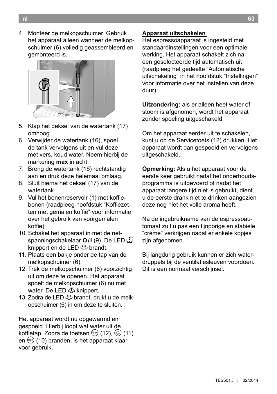 Bosch TES50129RW VeroCafe Machine à café Expresso automatique Noir User Manual | Page 67 / 122