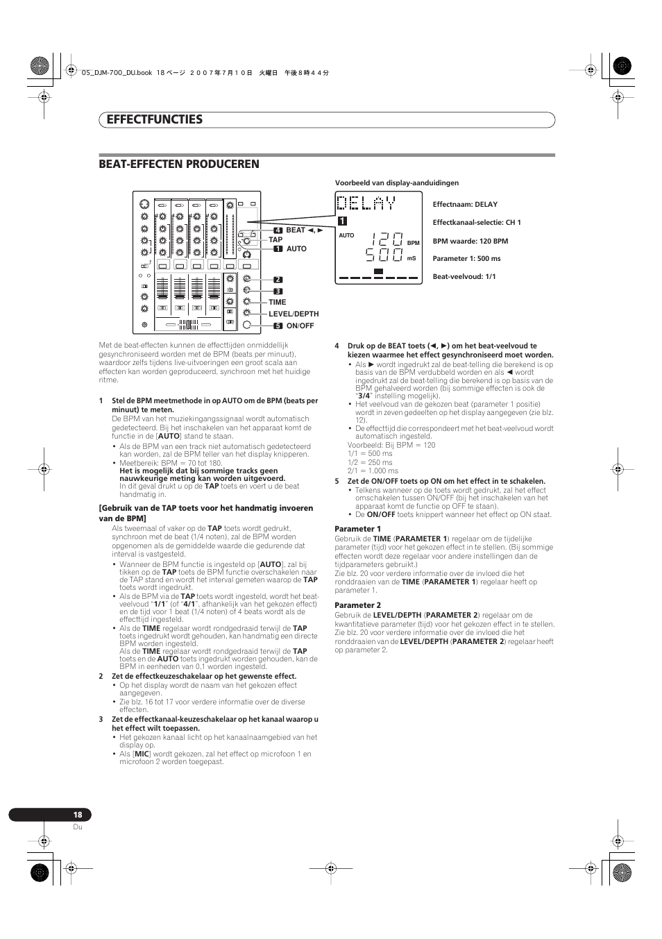 Beat-effecten produceren, Effectfuncties | Pioneer DJM-700-S User Manual | Page 122 / 184