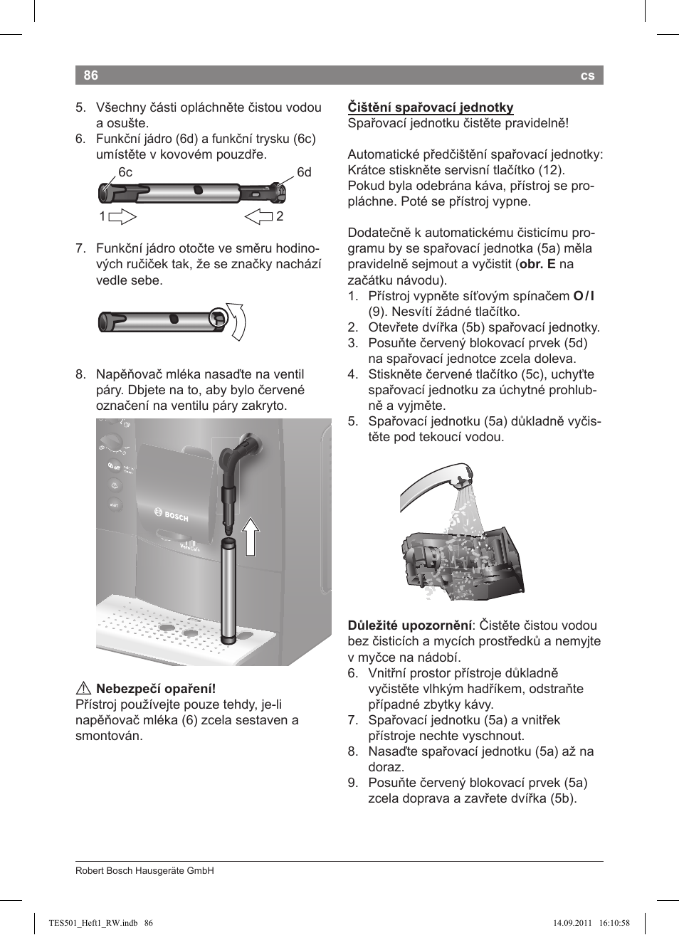 Bosch TES50129RW VeroCafe Machine à café Expresso automatique Noir User Manual | Page 86 / 117