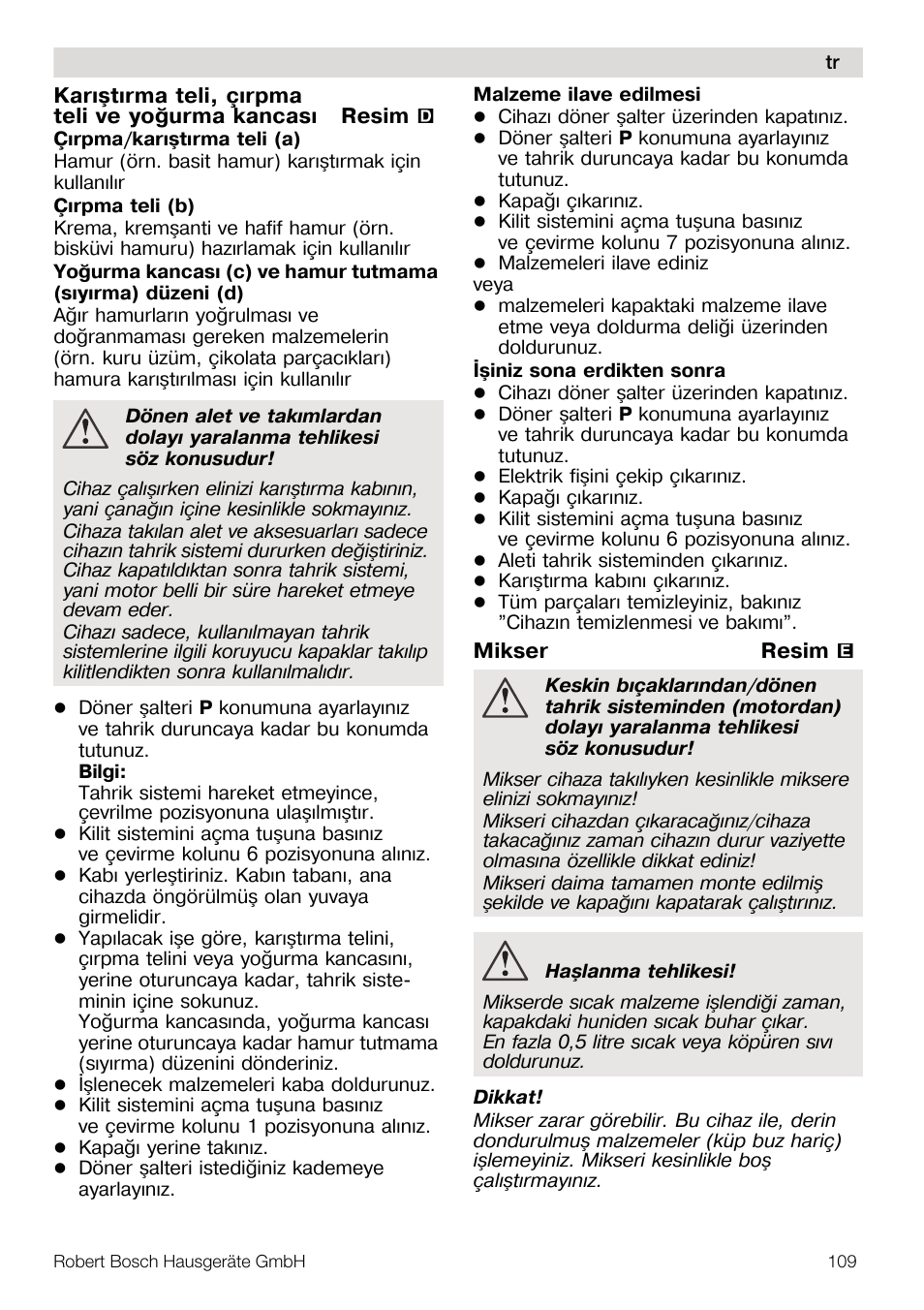 Bosch MUM4640 ROBOT BLANC ROSE 550W BLENDER BOL PLASTI User Manual | Page 109 / 174