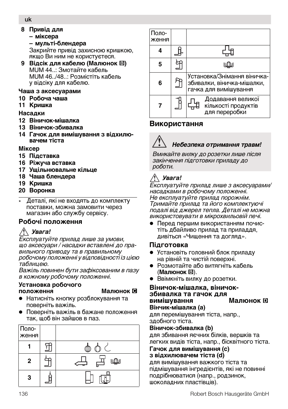Е®opåc¹a¸¸ø | Bosch MUM4640 ROBOT BLANC ROSE 550W BLENDER BOL PLASTI User Manual | Page 136 / 174