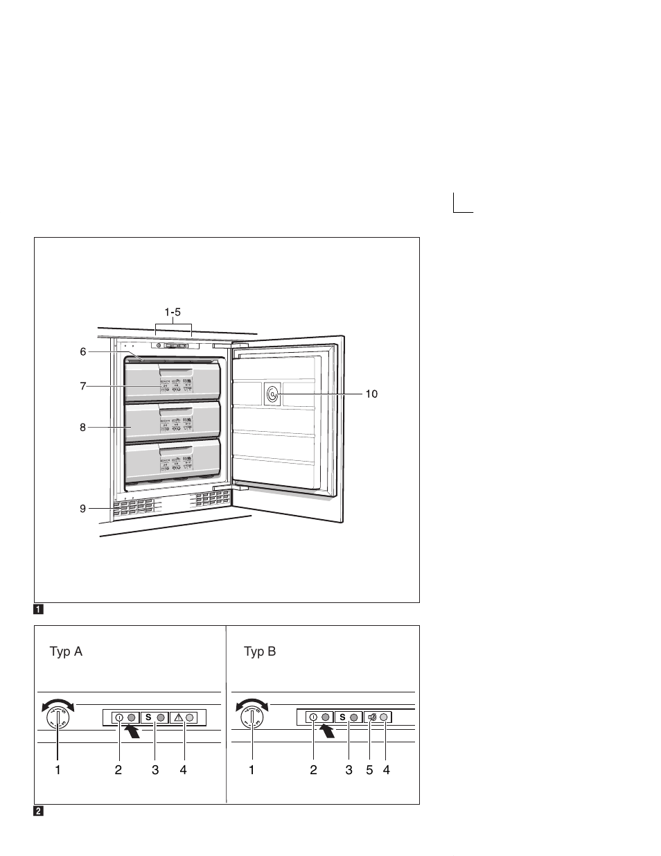 12 3 4 typ a | Bosch GUD15A50 Congélateur intégrable Premium Fixation de porte à pantographe User Manual | Page 62 / 65