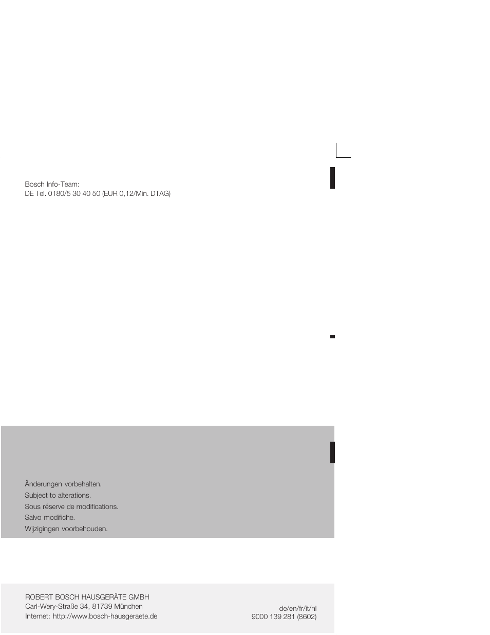 Bosch GUD15A50 Congélateur intégrable Premium Fixation de porte à pantographe User Manual | Page 65 / 65