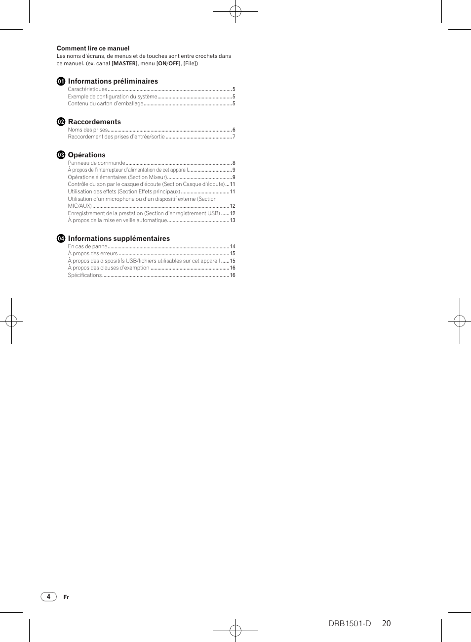 Table de mixage, Mode d’emploi | Pioneer DJM-350-W User Manual | Page 20 / 116