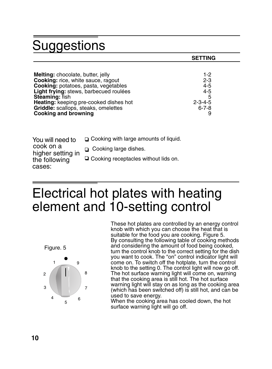 Suggestions | Bosch PCD345DEU Domino gaz 30 cm User Manual | Page 11 / 86