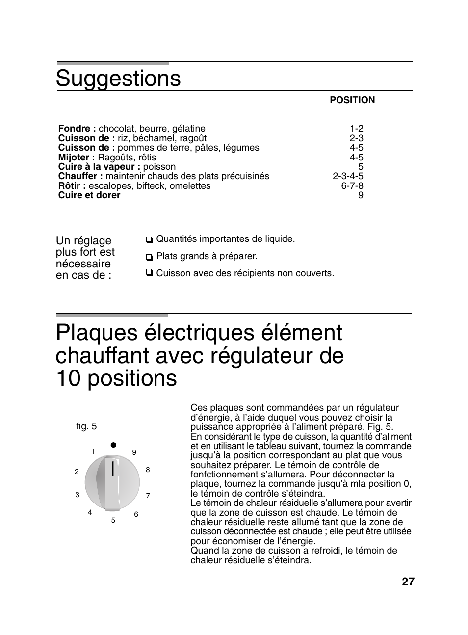 Suggestions | Bosch PCD345DEU Domino gaz 30 cm User Manual | Page 28 / 86