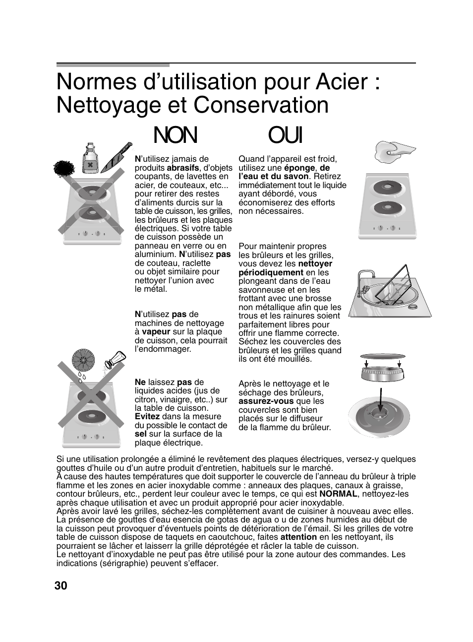 Non oui | Bosch PCD345DEU Domino gaz 30 cm User Manual | Page 31 / 86