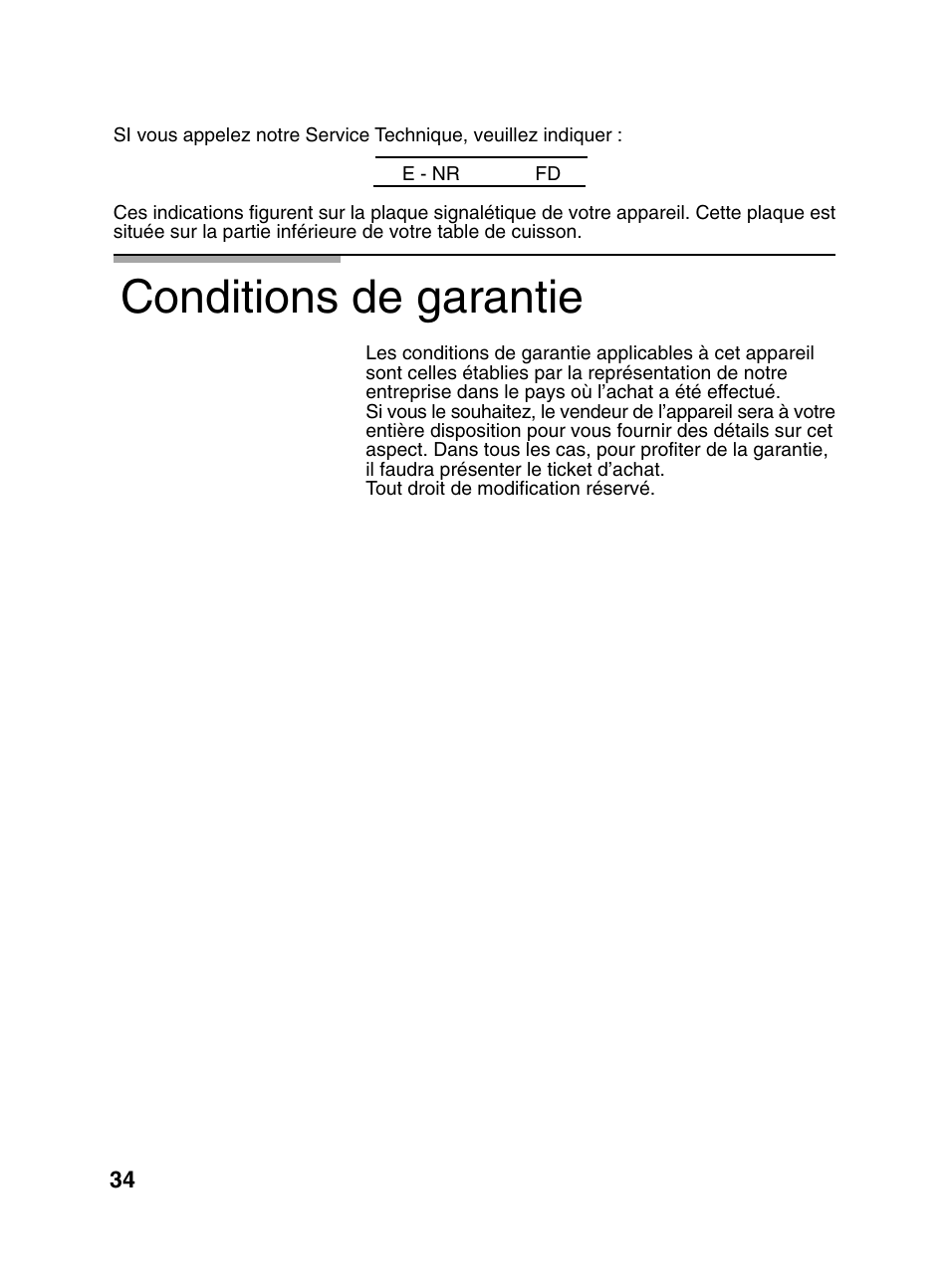 Conditions de garantie | Bosch PCD345DEU Domino gaz 30 cm User Manual | Page 35 / 86