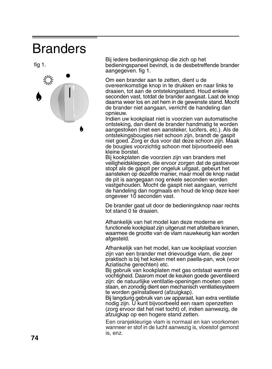 Branders | Bosch PCD345DEU Domino gaz 30 cm User Manual | Page 75 / 86
