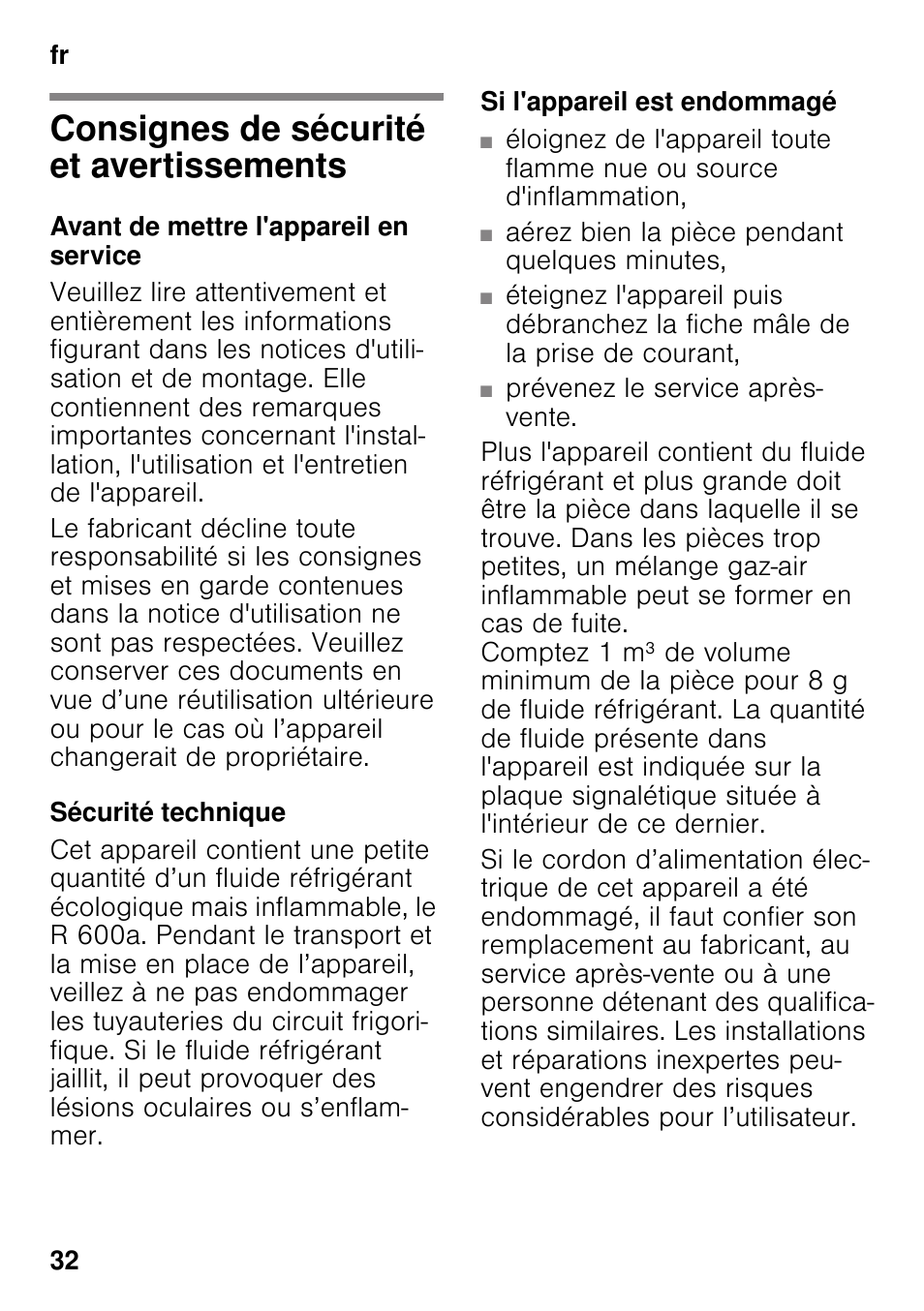 Bosch KSV36VL30 Réfrigérateur 1 porte Confort User Manual | Page 32 / 78