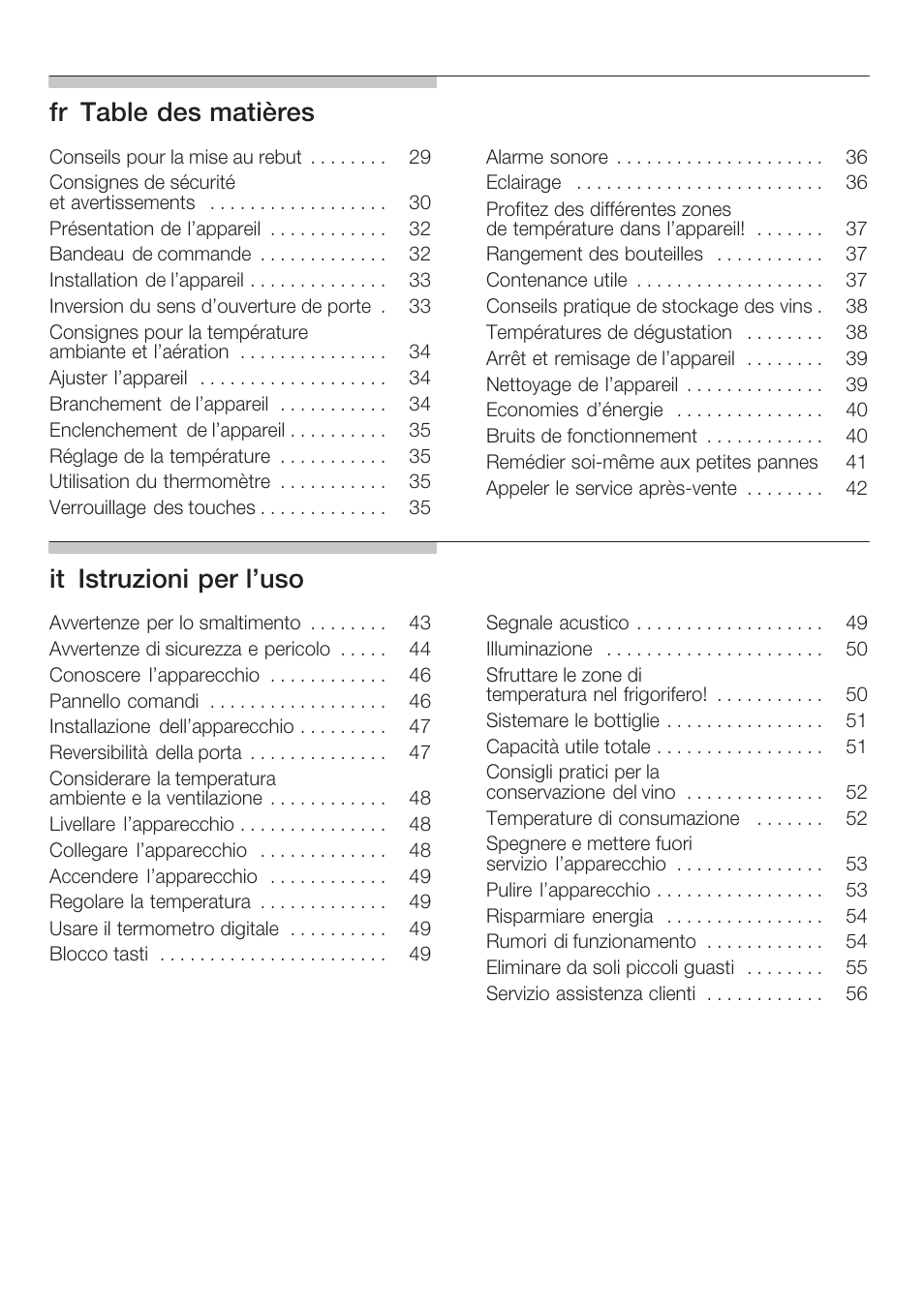 Bosch KSW38940 Cave à vin de vieillissement Premium Luxe User Manual | Page 3 / 75
