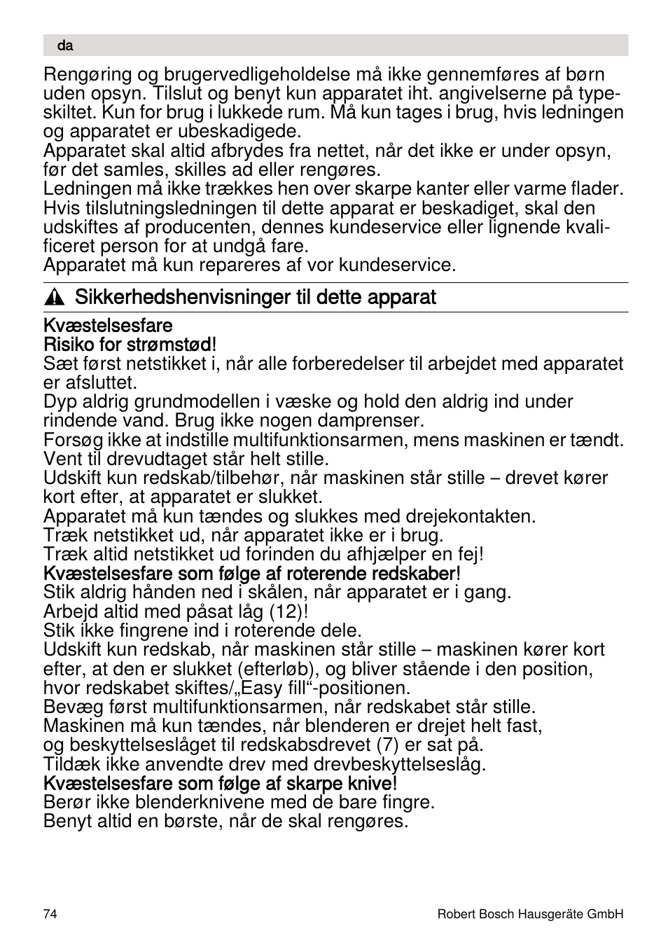 Bosch MUMXL10T Kitchen machine MaxxiMUM User Manual | Page 74 / 132