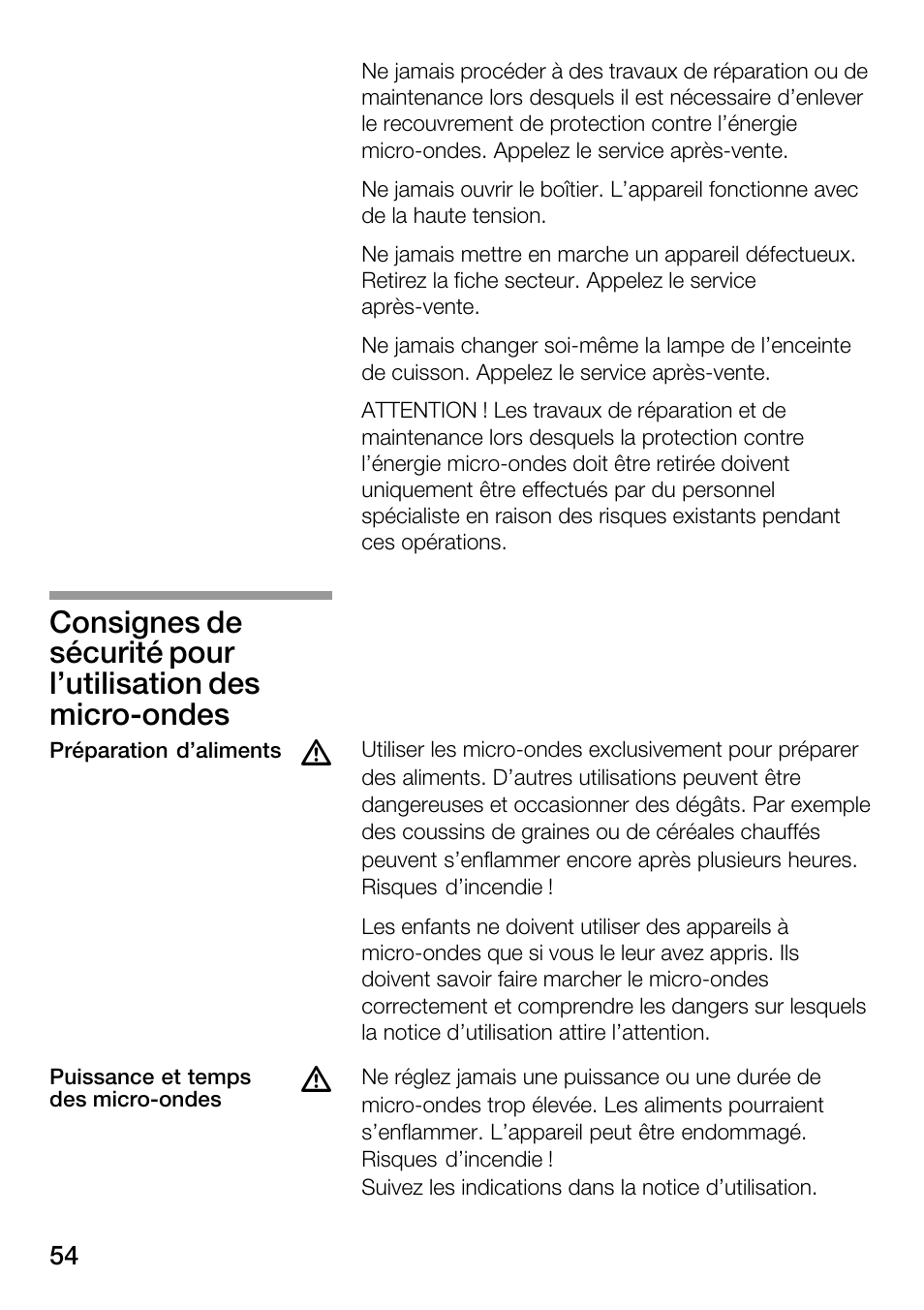 Bosch HMT82M650 - Inox Micro-ondes User Manual | Page 54 / 124