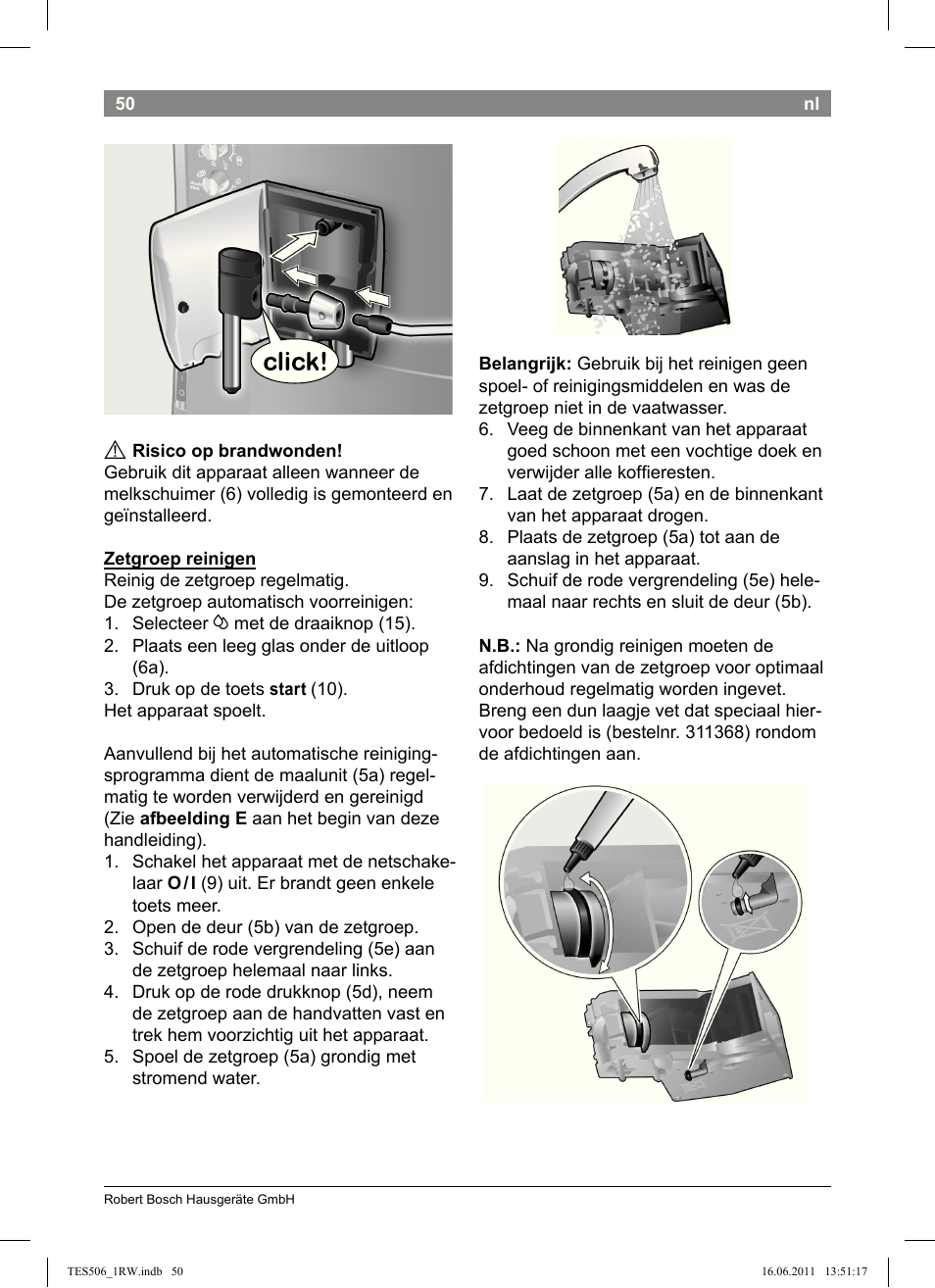 Bosch TES50621RW VeroCafe LattePro Machine à café Expresso automatique Titanium User Manual | Page 54 / 124