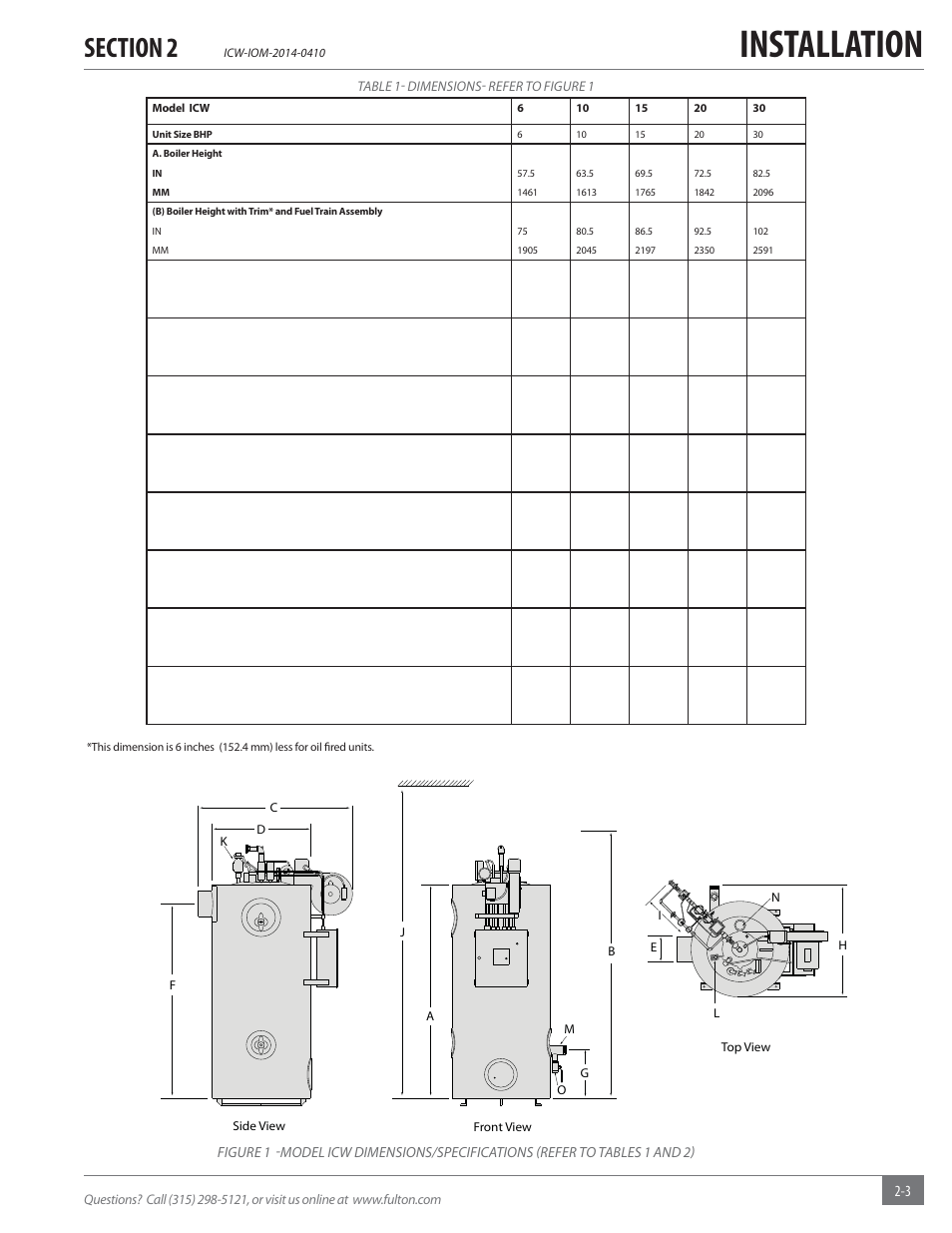 Installation | Fulton Classic ICX or FB-F Vertical Tubeless Boilers (Hot Water), Gas_Oil Fired User Manual | Page 9 / 52