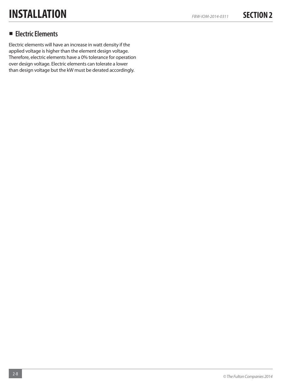 Installation | Fulton Electric (FB-W) Hot Water Boiler User Manual | Page 14 / 32