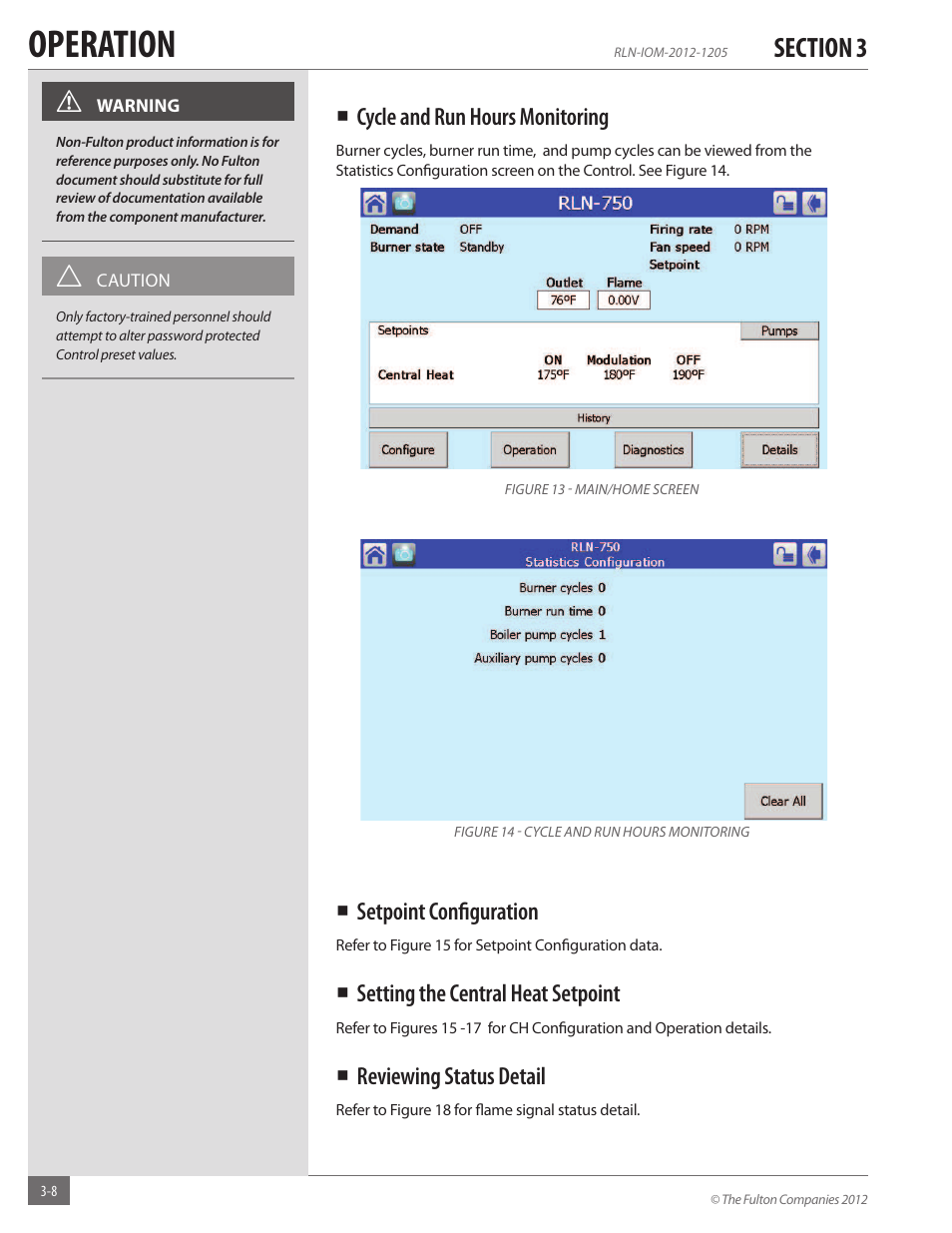 Operation | Fulton Reliance (RLN) High Efficiency Cooper Fin Boiler User Manual | Page 38 / 60