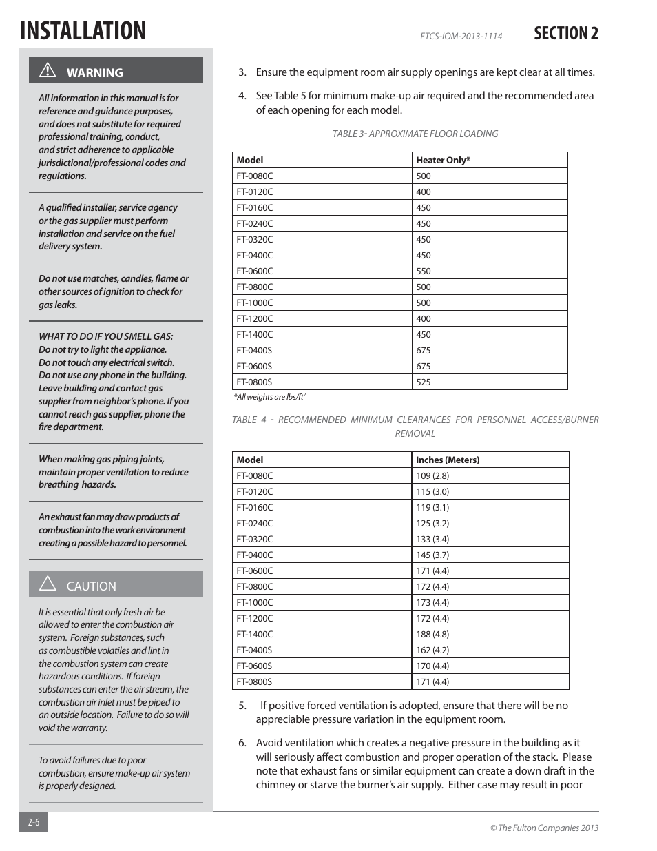 Installation | Fulton Vertical Coil (FT-C_S) Thermal Fluid (hot oil) Heater User Manual | Page 12 / 92