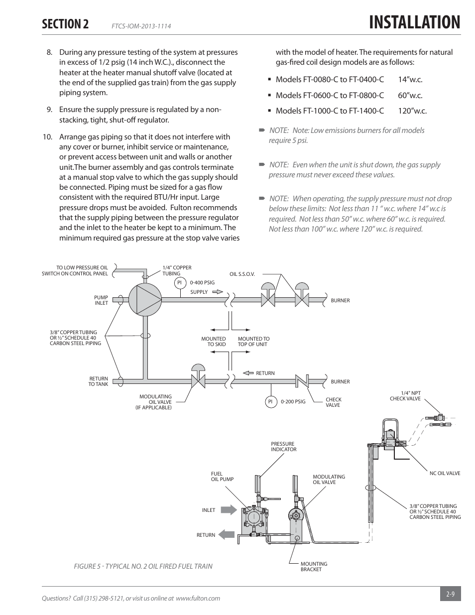 Installation | Fulton Vertical Coil (FT-C_S) Thermal Fluid (hot oil) Heater User Manual | Page 15 / 92